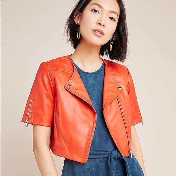 Lamarque Kirsi Cropped Leather Jacket 